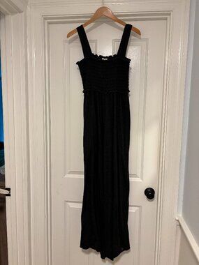 Black Flowy Natural Life Romper